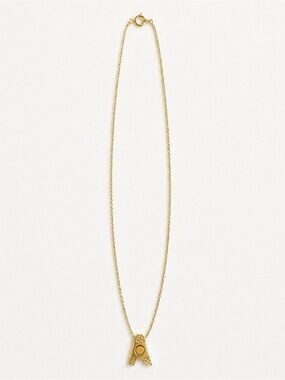 Delicate Gold Letter A Pendant Necklace - Women's Jewelry